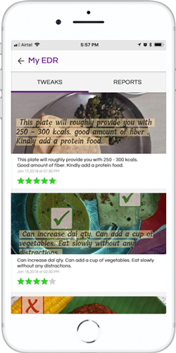 tweak and eat app screen