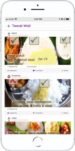 tweak and eat app screen